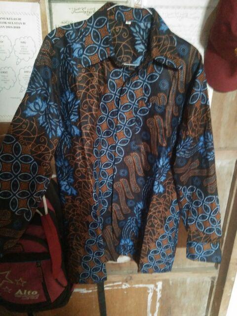 Bswart Batik Hrb026 Kenongo Hem Pendek Padi Pekalongan M L Xl Batik Pria Murah Modern Grosir
