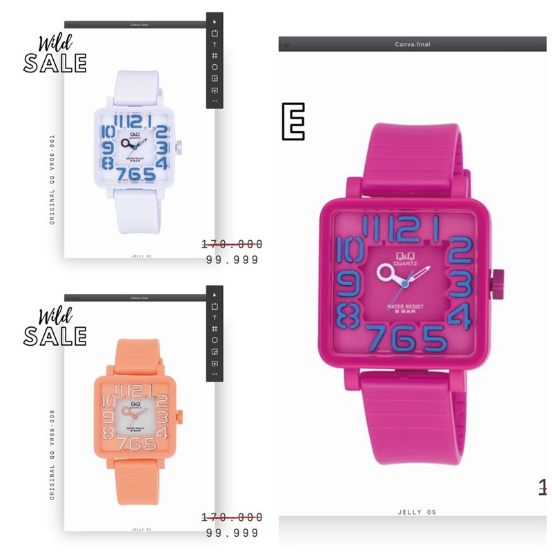 JELLY OS jam tangan Original QQ VR06