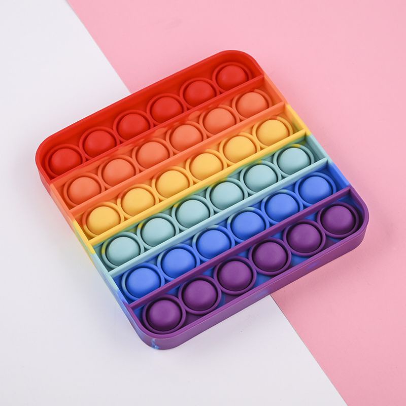 POP IT Rainbow murah / Pop it silikon / Mainan anak Pop it / fidget push Pop Its / kado anak balita-Kotak