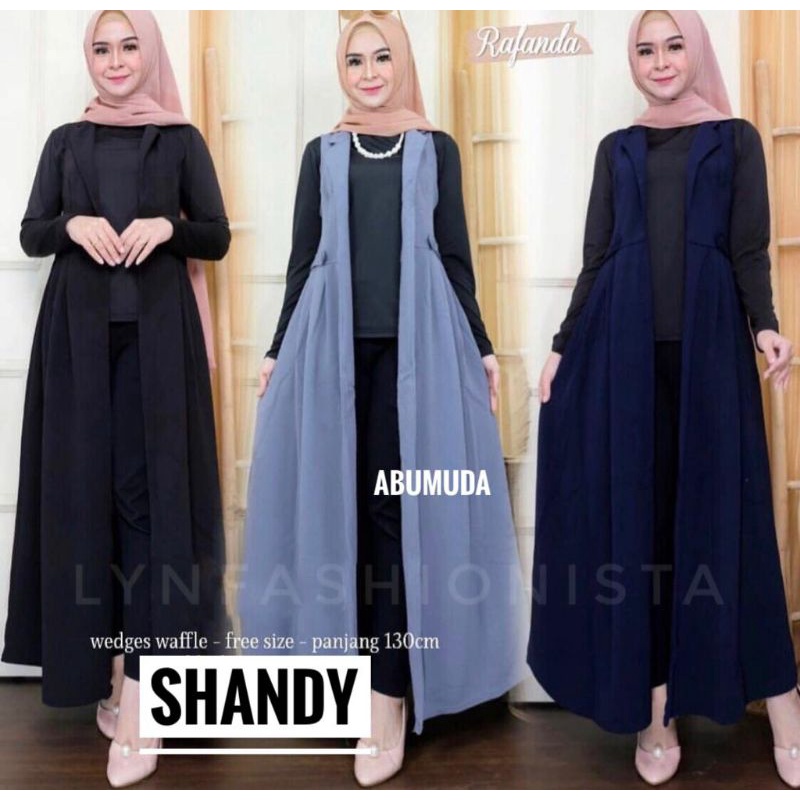 LYNFASHIONISTA-LONG CARDIGAN PANJANG/OUTER CARDIGAN WANITA MUSLIM PREMIUM/SHANDY