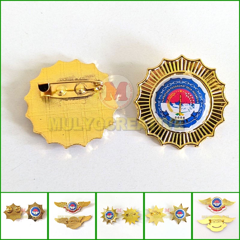 Pin Custom Logo Persatuan Perangkat Desa Indonesia Bros Wing Brevet PPDI