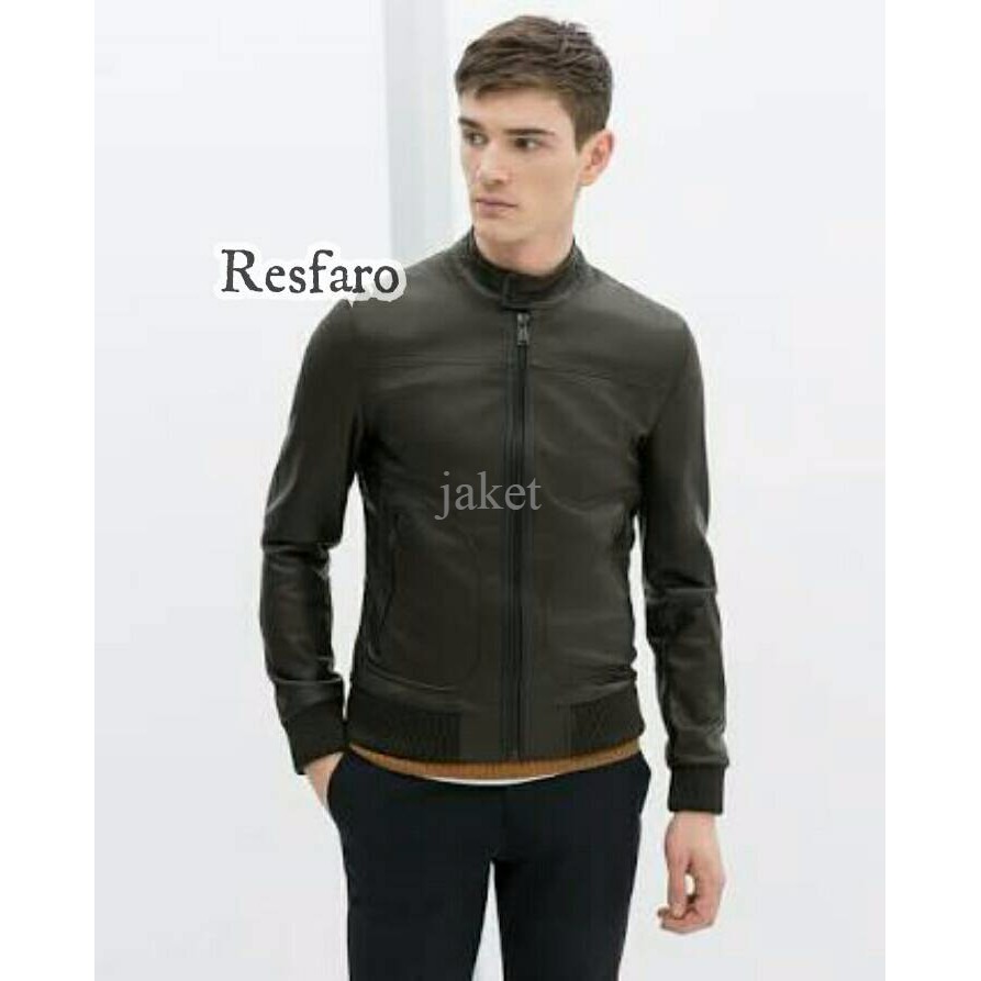 jaket pria semi kulit/jaket harian/jaket motor