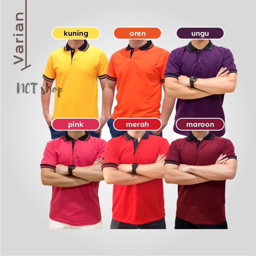 Nctshop Kaos polo bahan PIQUE - polo shirt-3