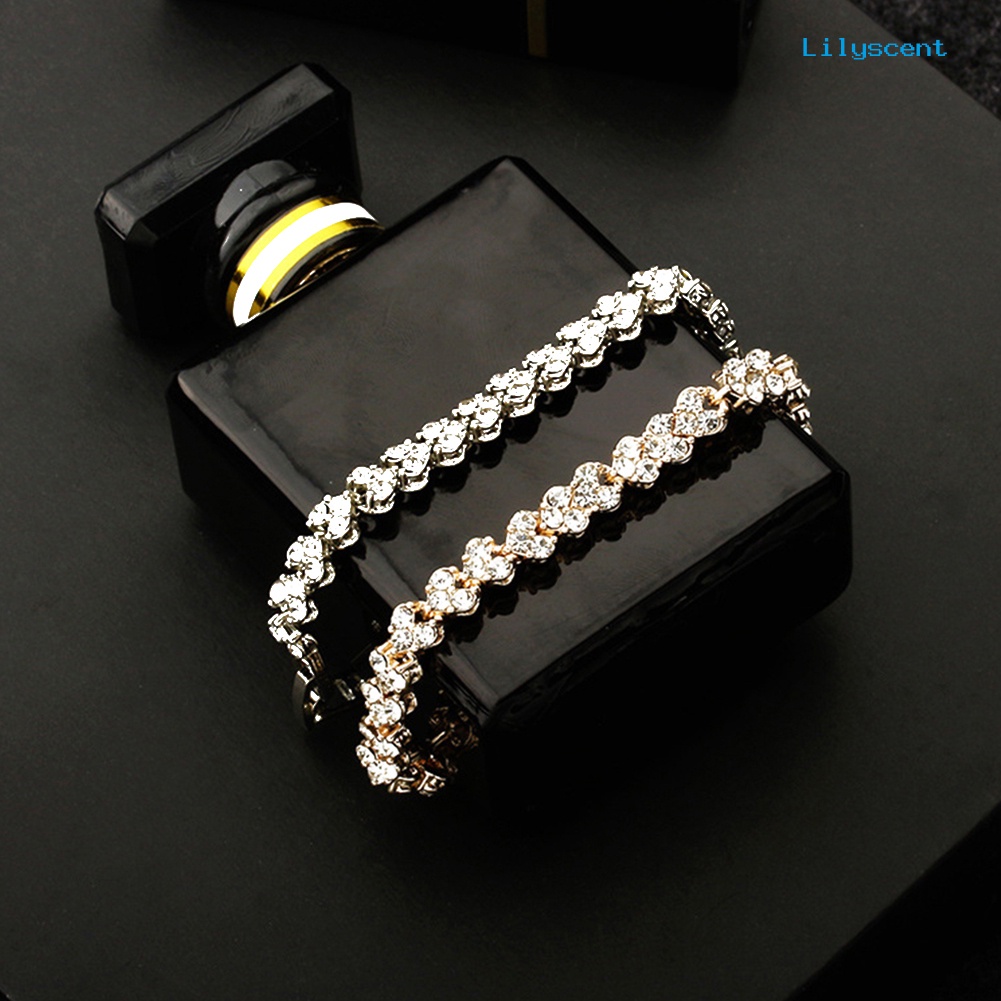 Gelang Bangle Cubic Zirconia Inlaid Untuk Wanita