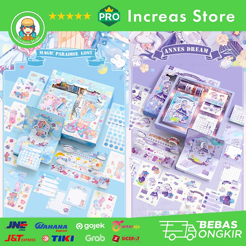 

Magical Cute Girl Diary Hampers Set with 3D Title Notebook | Washi Tape | Sticker | Sticky Notes | Die Cut | Amplop | Card | Penggaris | Hadiah | Buku | Anak | Unik | Hampers | Catatan | Lucu | Imut | Cantik | Koleksi | Kejutan | Decoration