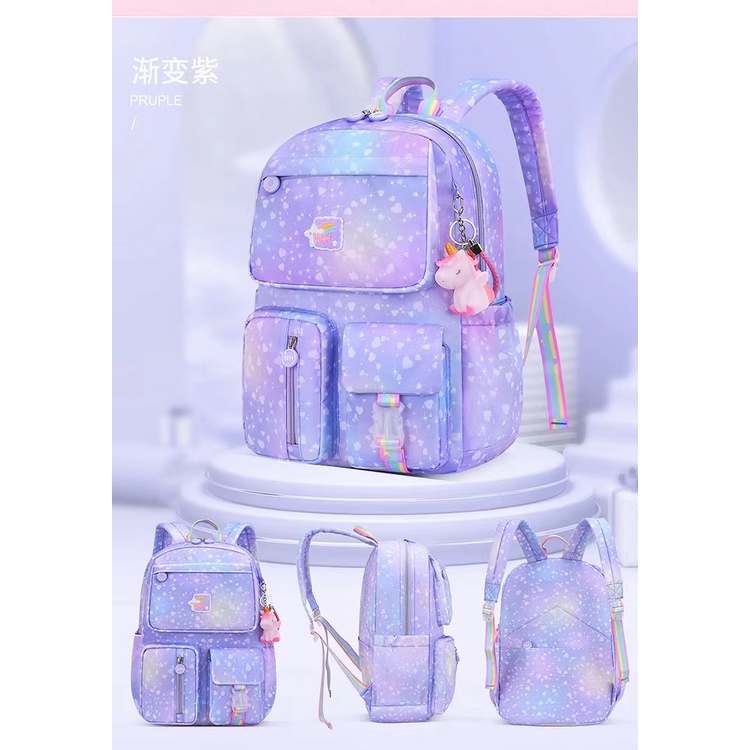 WWH20 Tas Anak Ransel Sekolah LoveStar Unicorn Model Backpack Impor TKM