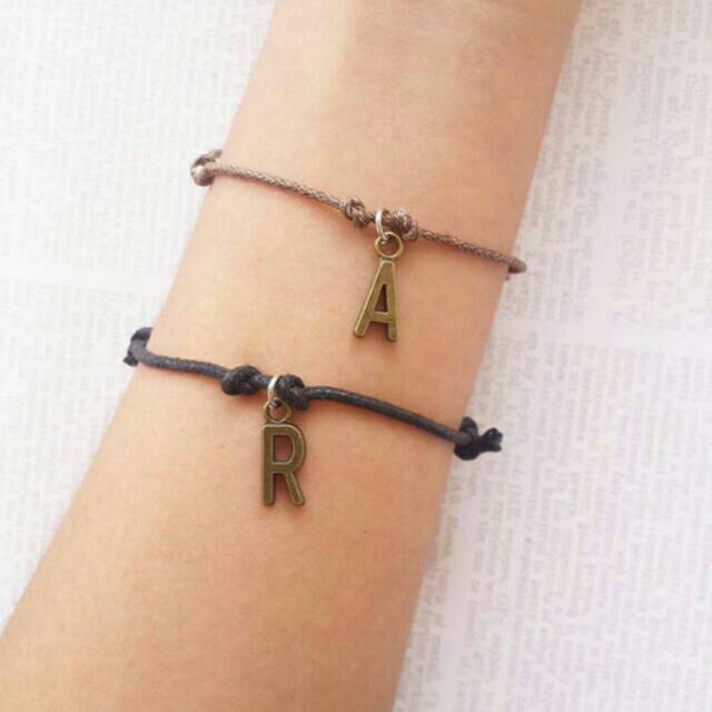 SIMPLE INITIAL (gelang nama / gelang inisial / gelang unisex / gelang couple)