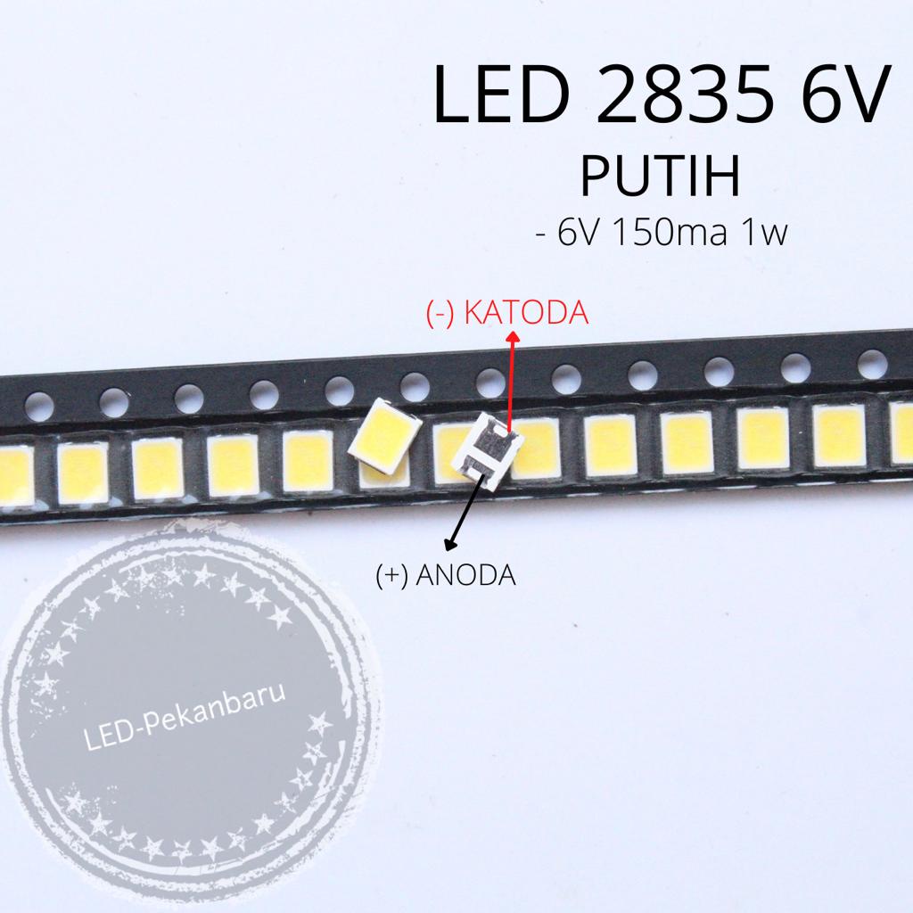 LED 2835 6V 1W CHIP SMD PUTIH HIGH BRIGHTNESS SUPER TERANG