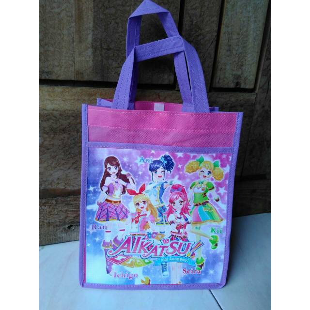 

Tas kantong karakter aikatsu | tas souvenir ultah anak | unik, lucu, murah, serbaguna, terlaris