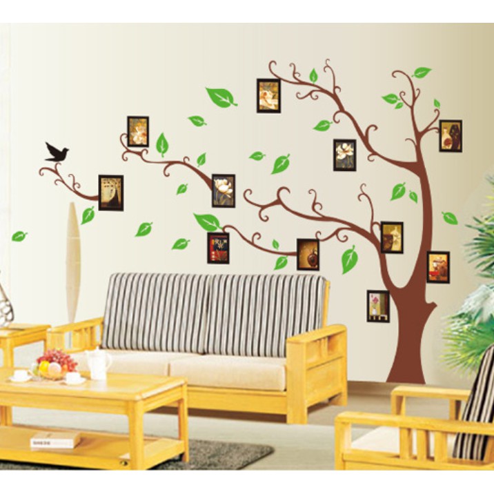 RELIZA WALL STICKER / STIKER DINDING POHON BINGKAI FOTO TREE FRAME Wallsticker AY803A