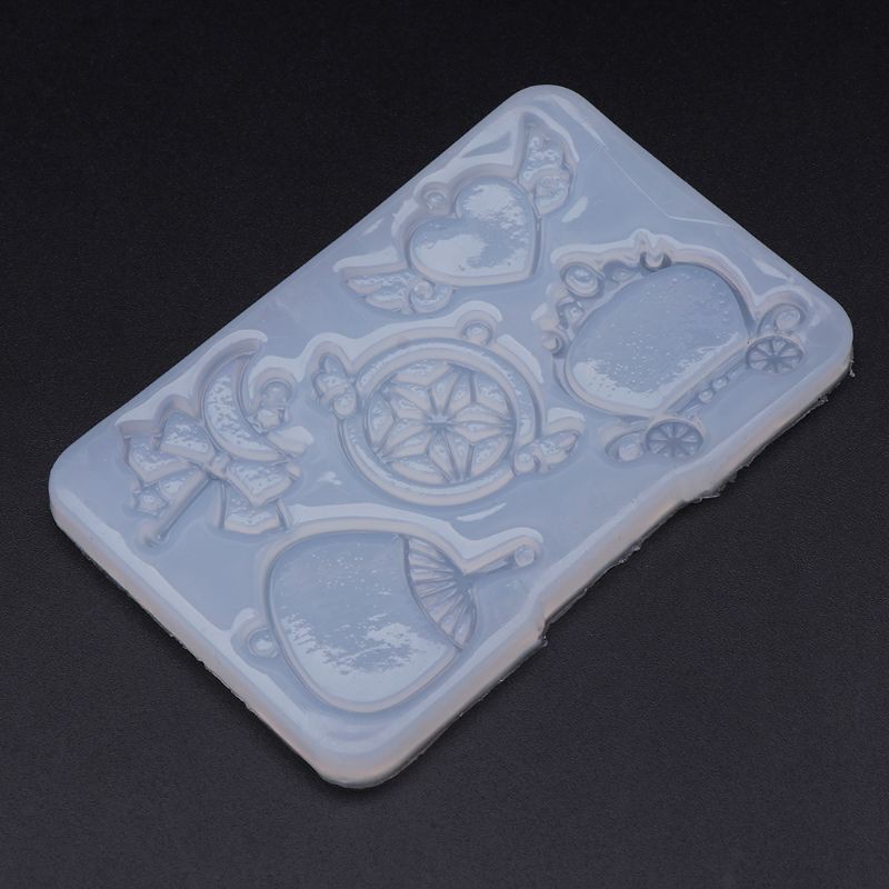 Glitter Silicone Mold DIY Jewelry Frame Cake Decoration Epoxy Resin Crafts Pendant Bakery Crafts Molds Combine Accessories