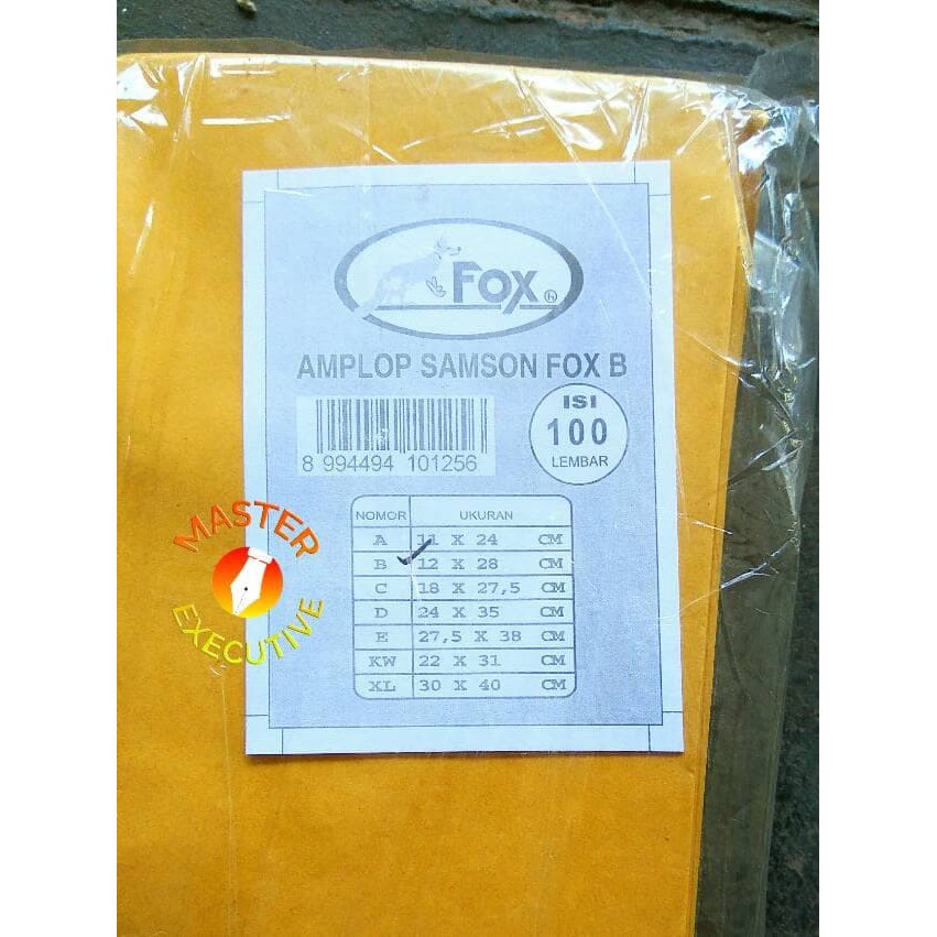 

Jual Fox Amplop B Samson Coklat 12 x 28 cm Super Kabinet terakhir