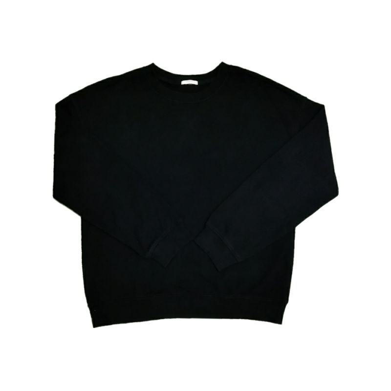 crewneck UNIQLO polos hitam second original