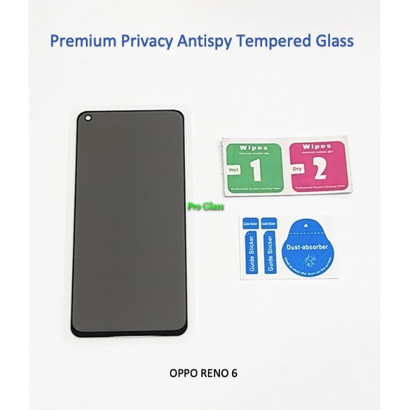 OPPO RENO 6 Privacy Anti Spy / Antispy Premium Tempered Glass