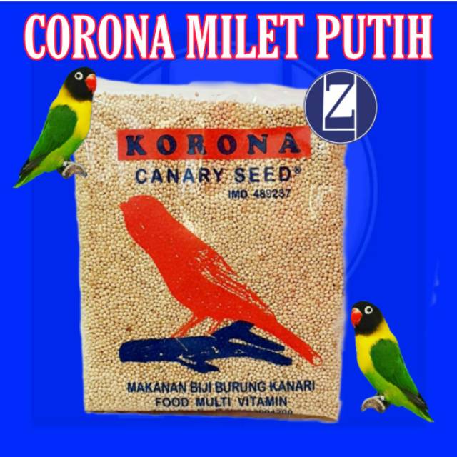 Pakan Burung Lovebird Corona Milet || Milet Putih Bersih