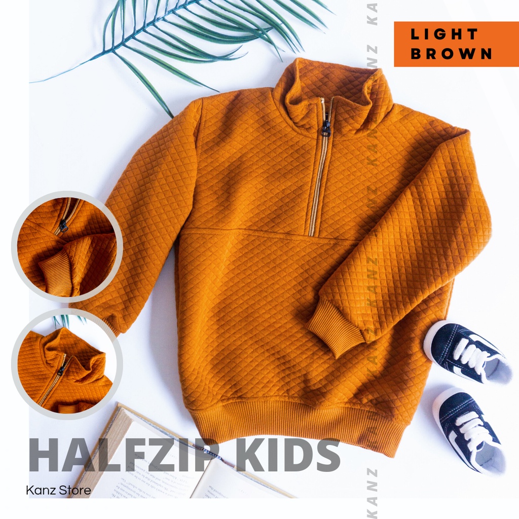 Halfzip Jacket Anak | Jaket Bayi / Anak Usia 3 bulan - 8 tahun | Basic Polos Knitt pakaian anak unisex