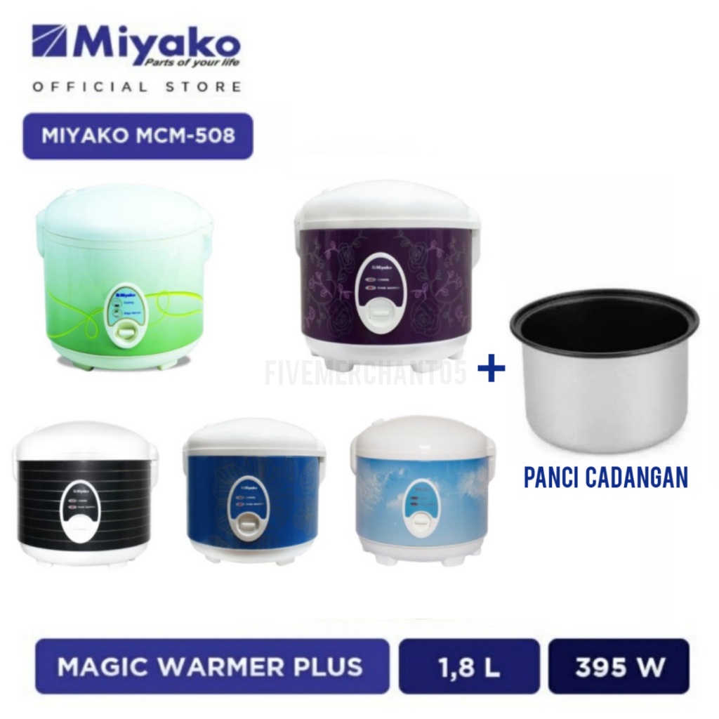 Rice Cooker Miyako MCM 508 1,8 Liter Magic Com Miyako 508 Penanak Nasi Miyako MCM-508 Magic Jar
