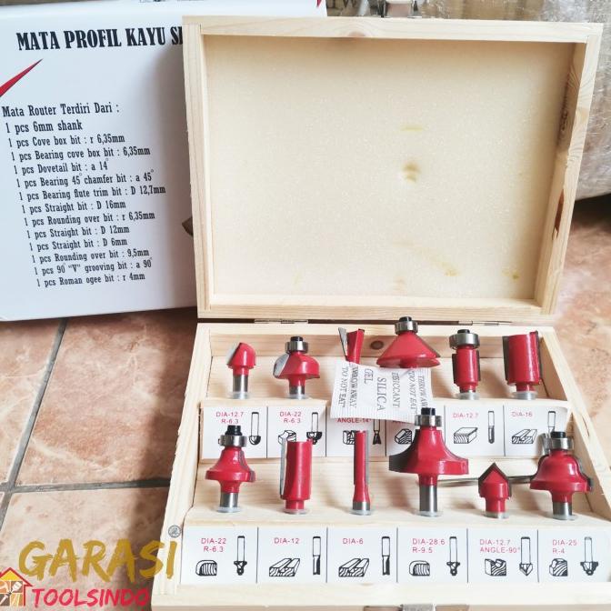 Mata Profil Set 12 Pcs Mailtank Mata Router Set Mata Bor Profil Kayu Murah