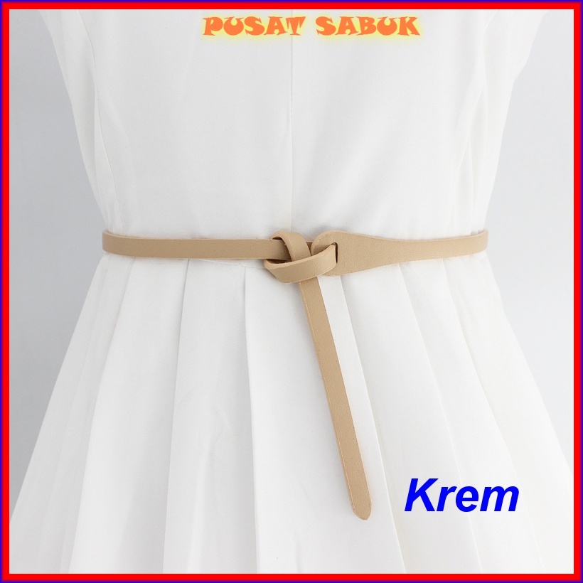 Gesper Belt Sabuk Wanita Kulit Ikat Pinggang Tali kecil Fashion Korea Women Gasper Kulit Pesta Warna Kekinian Blet Grosir Import Murah Merah hitam Coklat