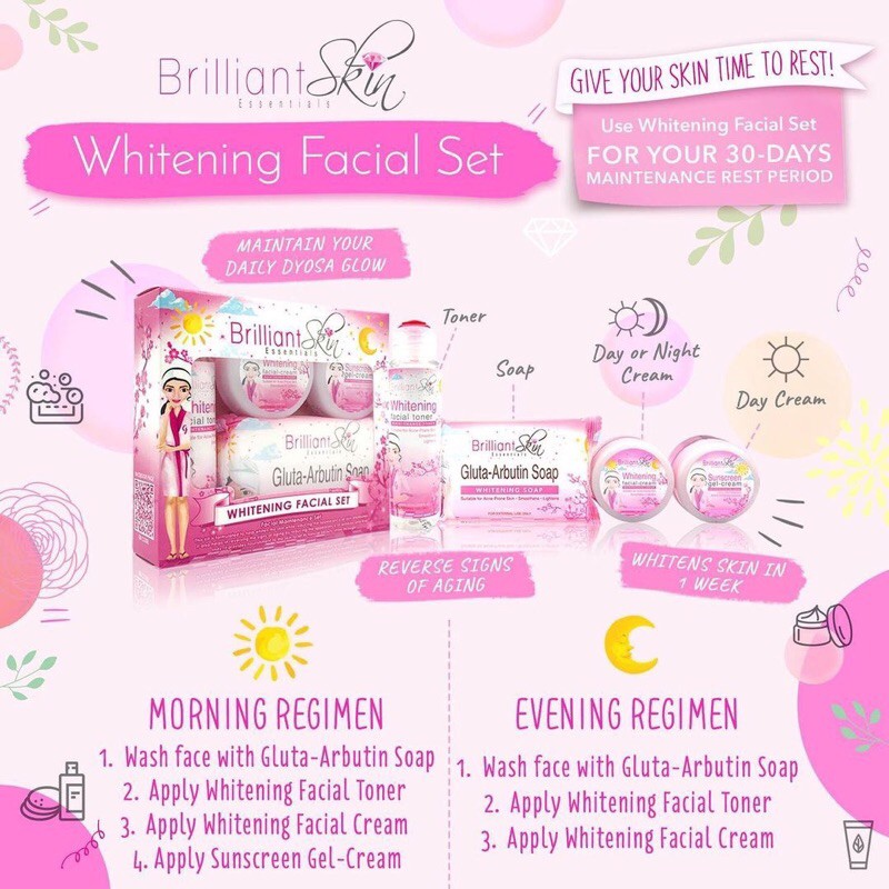 BRILLIANT SKIN CARE ORIGINAL WHITENING FACIAL SET (DISTTIBUTOR RESMI INDONESIA)✅