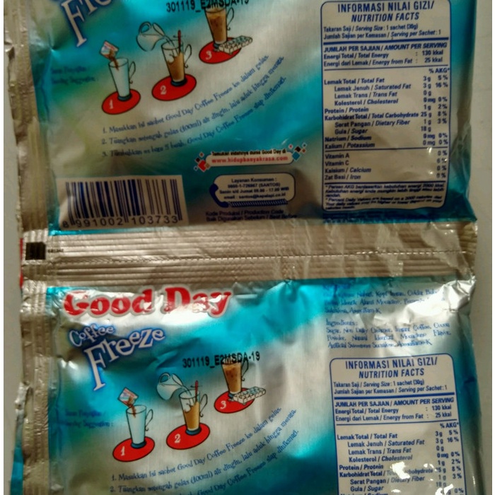 

ds011css Good Day Coffe Frezee Mocafrio Renceng (10 Sachet) Ds20X11