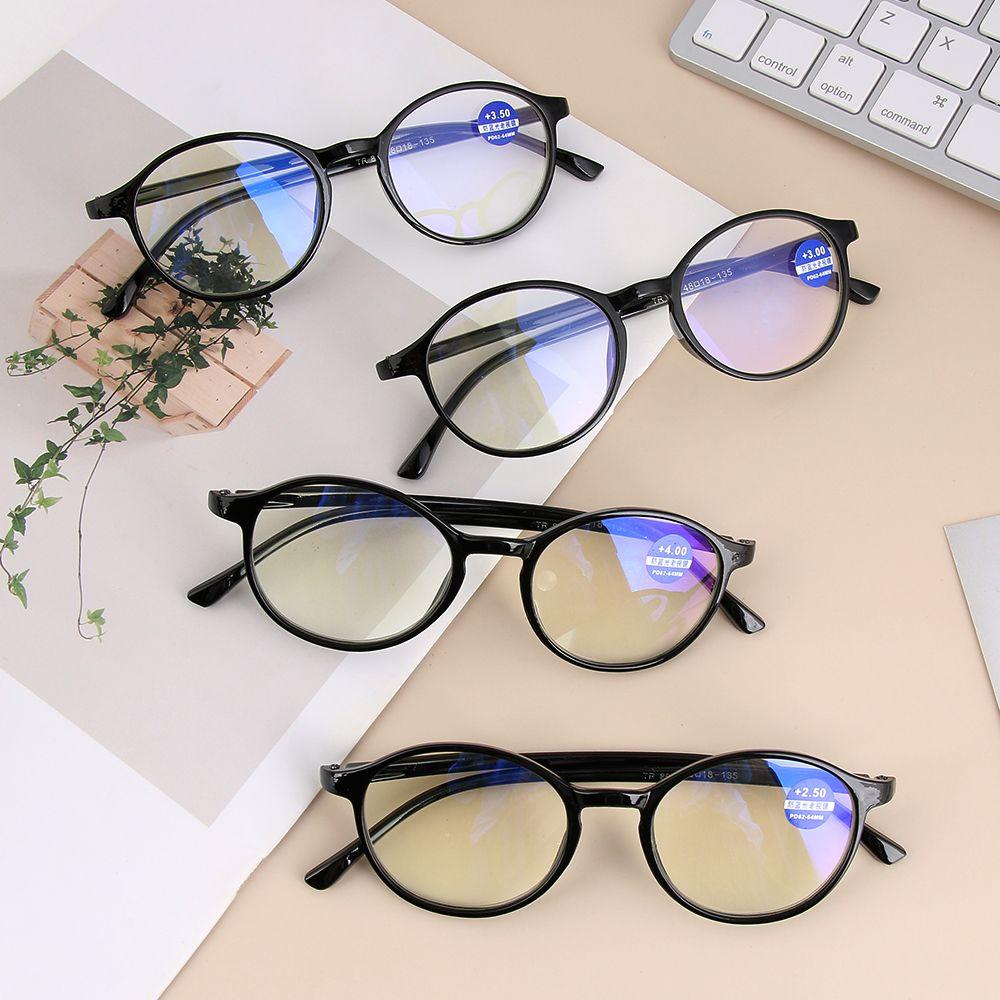 Lily Kacamata Baca Unisex Bingkai Bulat Antifatigue Readers Glasses Presbyopia Eyeglasses