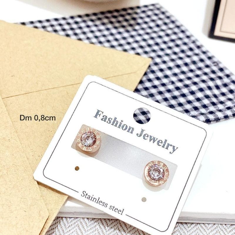 Anting Titanium Stainless steel ori anti karat Earring rosegold Premium Quality at099