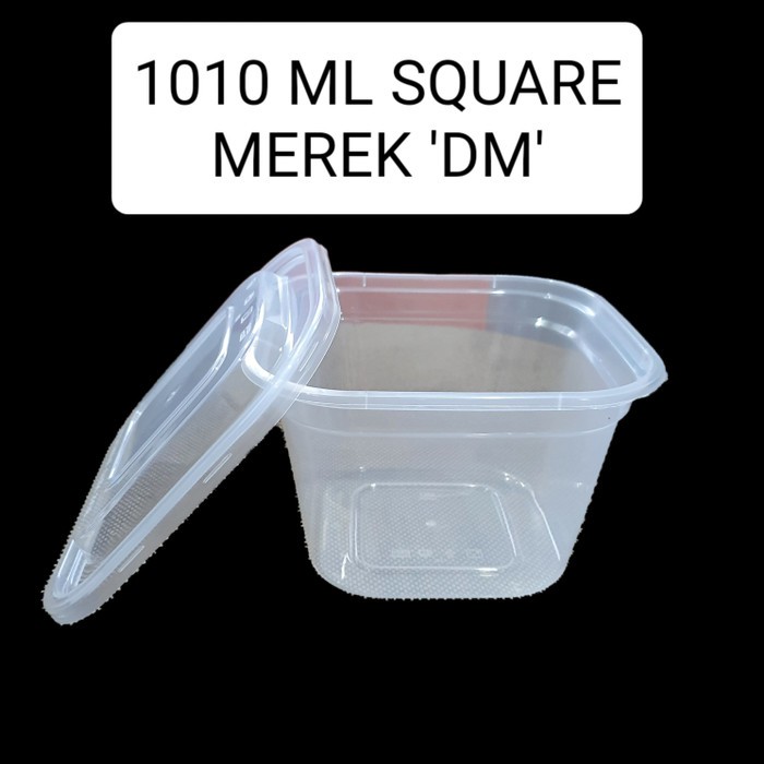 [PROMO EKSKLUSIF] Thinwall Dm Kotak Makan Plastik Persegi 1010 Ml Square Sq Dm (25 Pcs) LIMITED