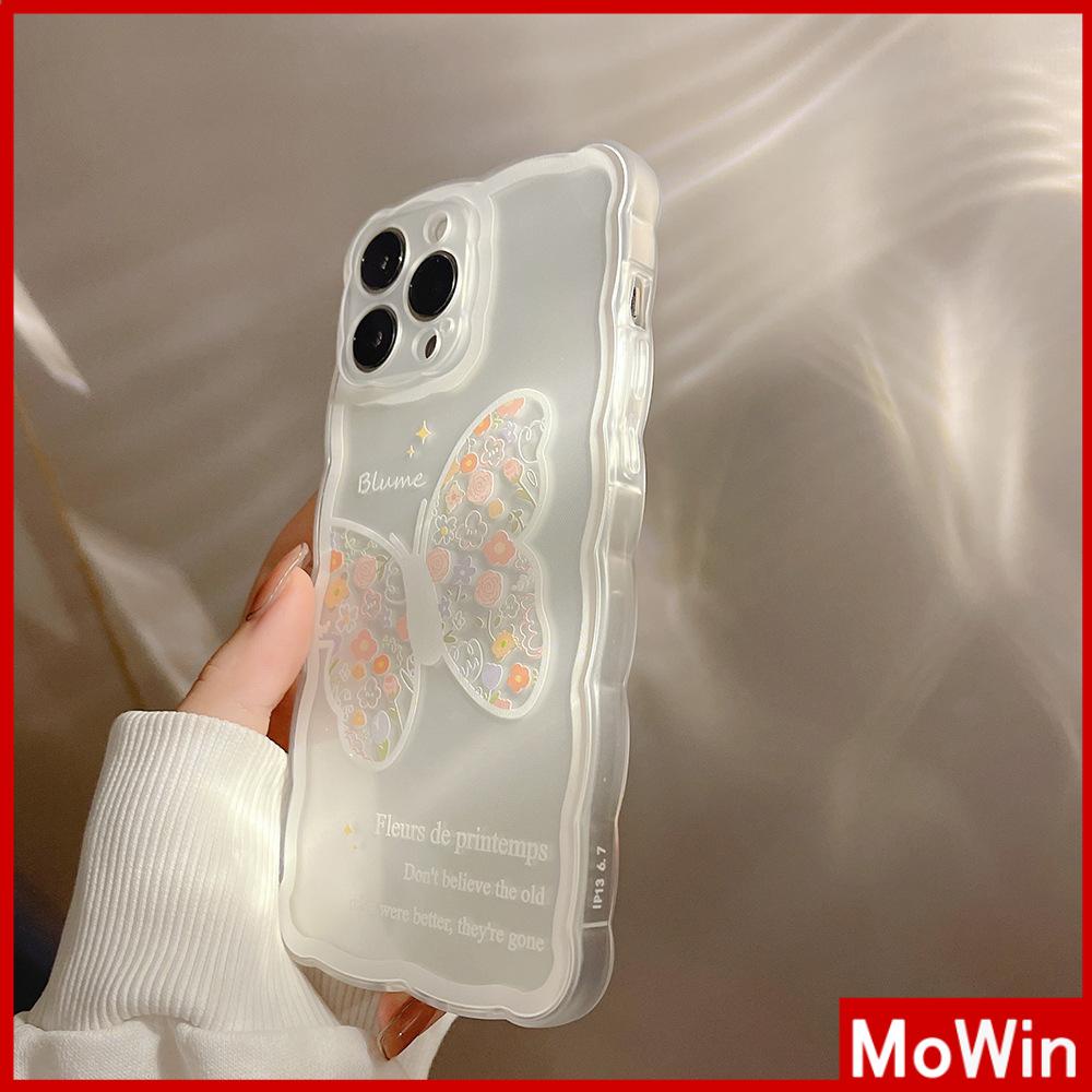 Soft Case Silikon Transparan Anti Slip Shockproof Motif Bunga Butterfly Untuk iPhone 13 Pro Max 12 Pro Max 11 7 Plus