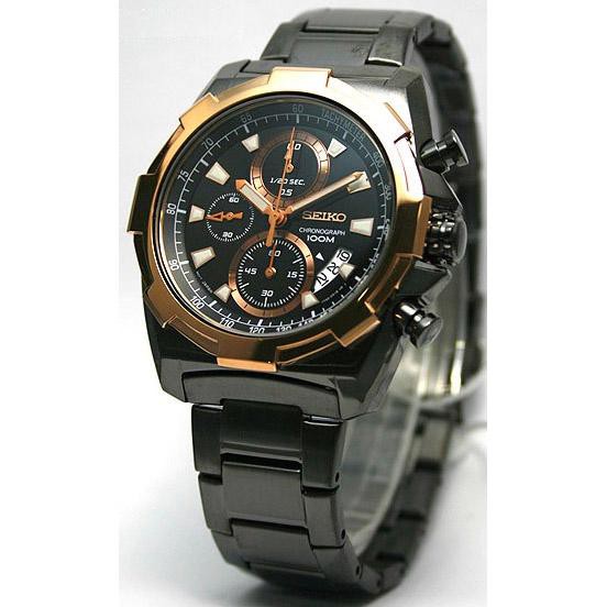 Seiko Quartz SNDD54P1 Chronograph Gold Plated Bezel | Jam Pria SNDD54