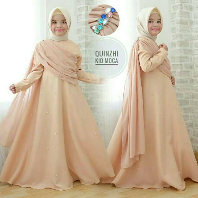 Dress Gamis Anak 9 12 Tahun Gaun Pesta Anak Dress Muslim Anak