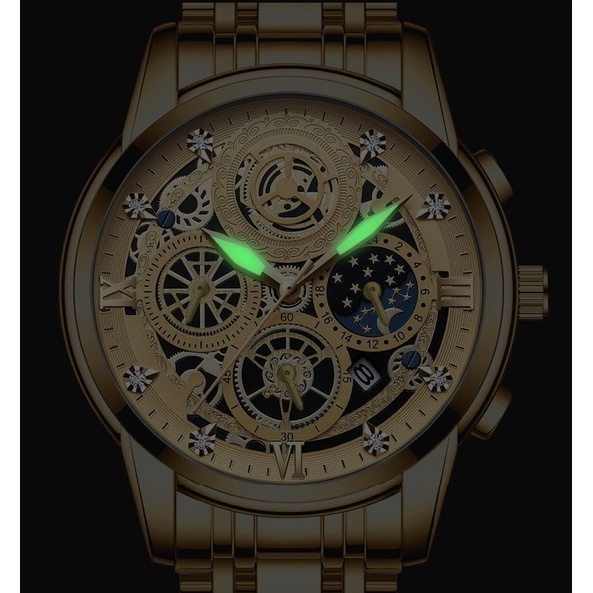 kualitas super cod jam tangan pria jp-17 binbond luxury original analog sporty full stainless tahan