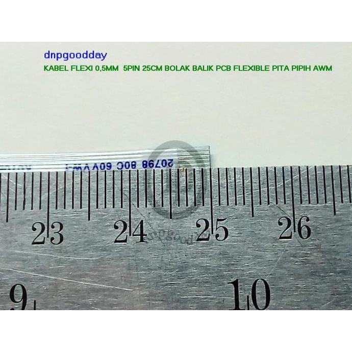 

Kabel Flexi 0,5Mm 5Pin 25Cm Bolak Balik Pcb Flexible Pita Pipih Awm Dnpgood11 Berkualitas