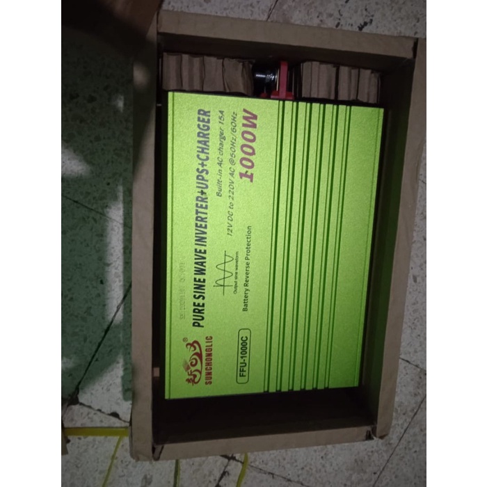 Inverter Pure Sine Charger Cas Accu Aki UPS PSW 1000 Watt FFU 1000C