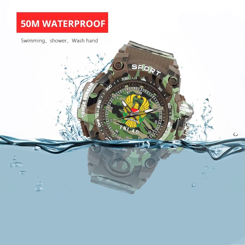 (SPECIAL EDITION) JAM TANGAN LOGO TNI-AD WATER RESISTANT NO.14