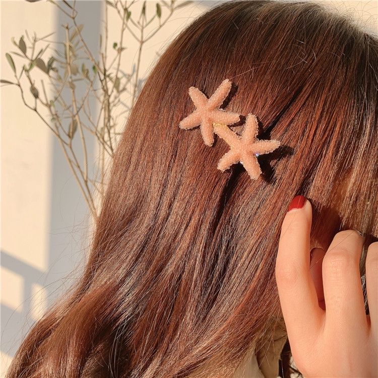 Spring New Stars Delicate Hairpin Girl Starfish Princess Bangs Hair Accessories