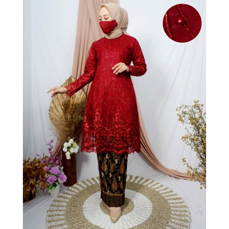 TUNIK TULLE MUTIARA / TILLE PADANG