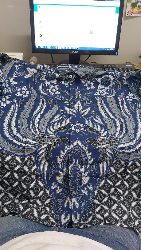 Batik Couple Set Couple Mika Alisha Navy