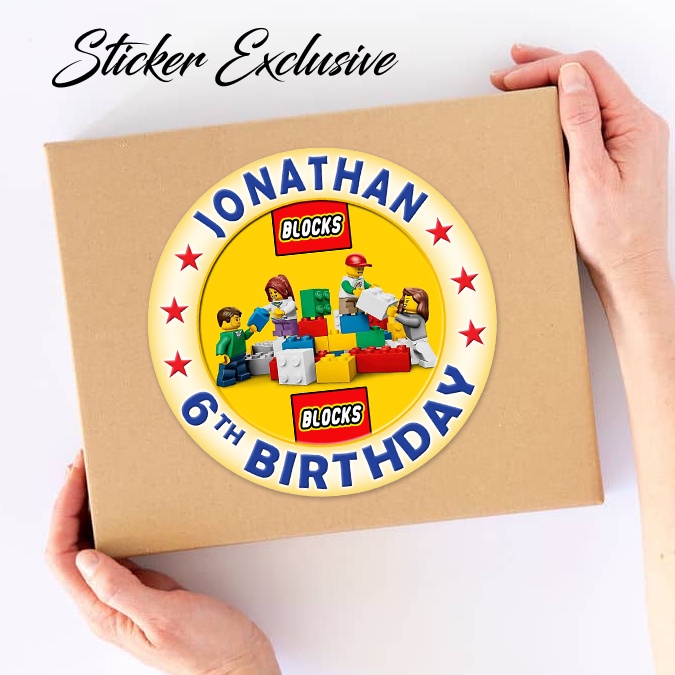 

50 STIKER / STICKER BLOCKS 12 UTK BAG / BENTO / SOUVENIR ULTAH ULANG TAHUN