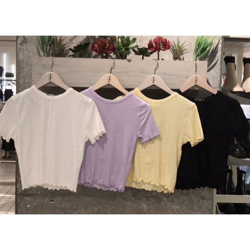 Kaos Crop Stradivarius T-shirt Original