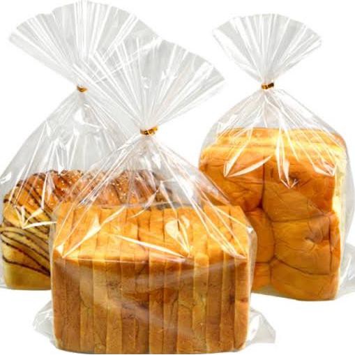 

Plastic Roti tawar bening 10 pc / 40x36cm toast + twist tie