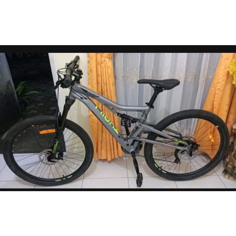 Sepeda MTB 26" Thrill Oust 5.0 GREEN GRAY TERBARU