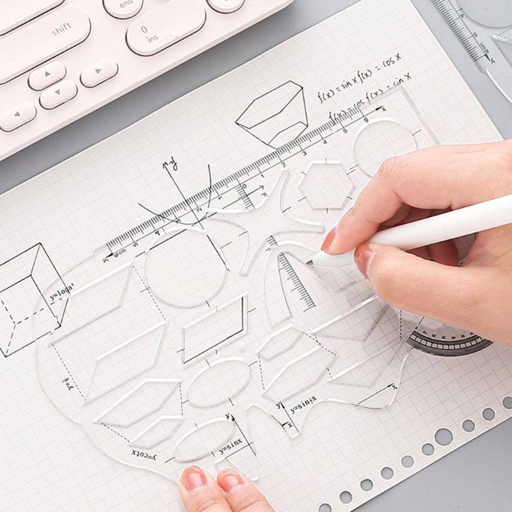 Penggaris Geometris Nanas New Alat Tulis Sekolah Geometri Matematika Pengukur Stensil