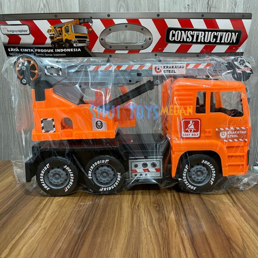 Mainan Mobil Truck Construction Truck Crane Truk Konstruksi KGP8091