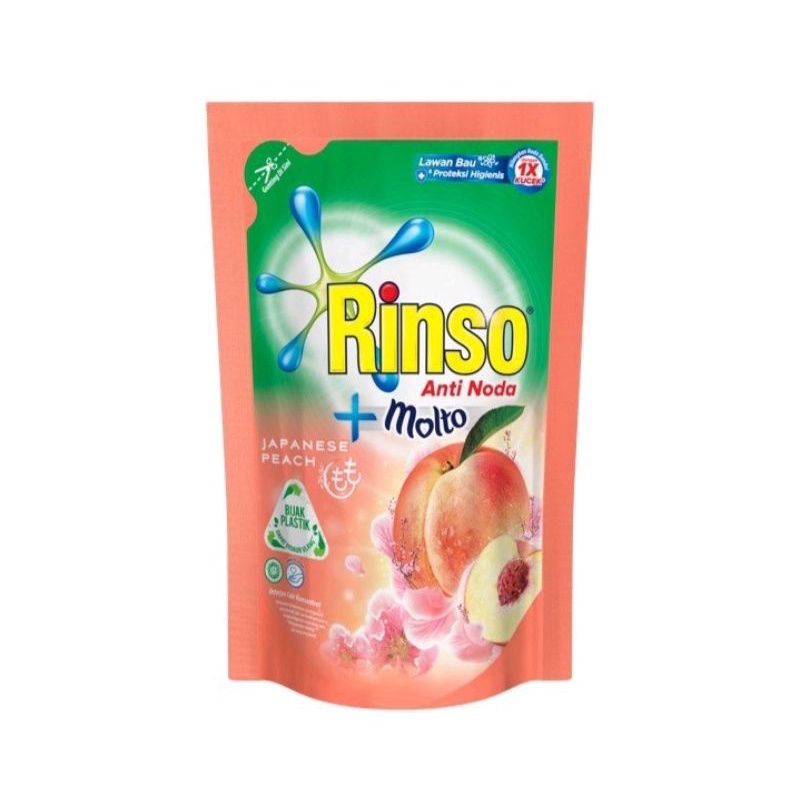 Rinso plus molto detergen cair  Japanese peach 750ml murah