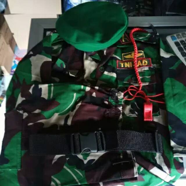 SERAGAM TNI ANAK LENGKAP/SERAGAM TNI ANAK KARNAVAL TENTARA KOSTUM TK POCIL/BAJU TNI ANAK LAKI LAKI