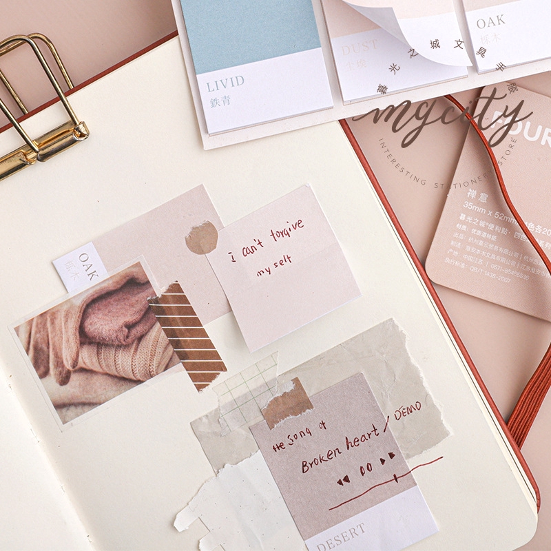 Winzige Sticky Notes Aesthetic Buku Memo Stiky Note Pastel To Do List Buku Alat Tulis Sekolah-6