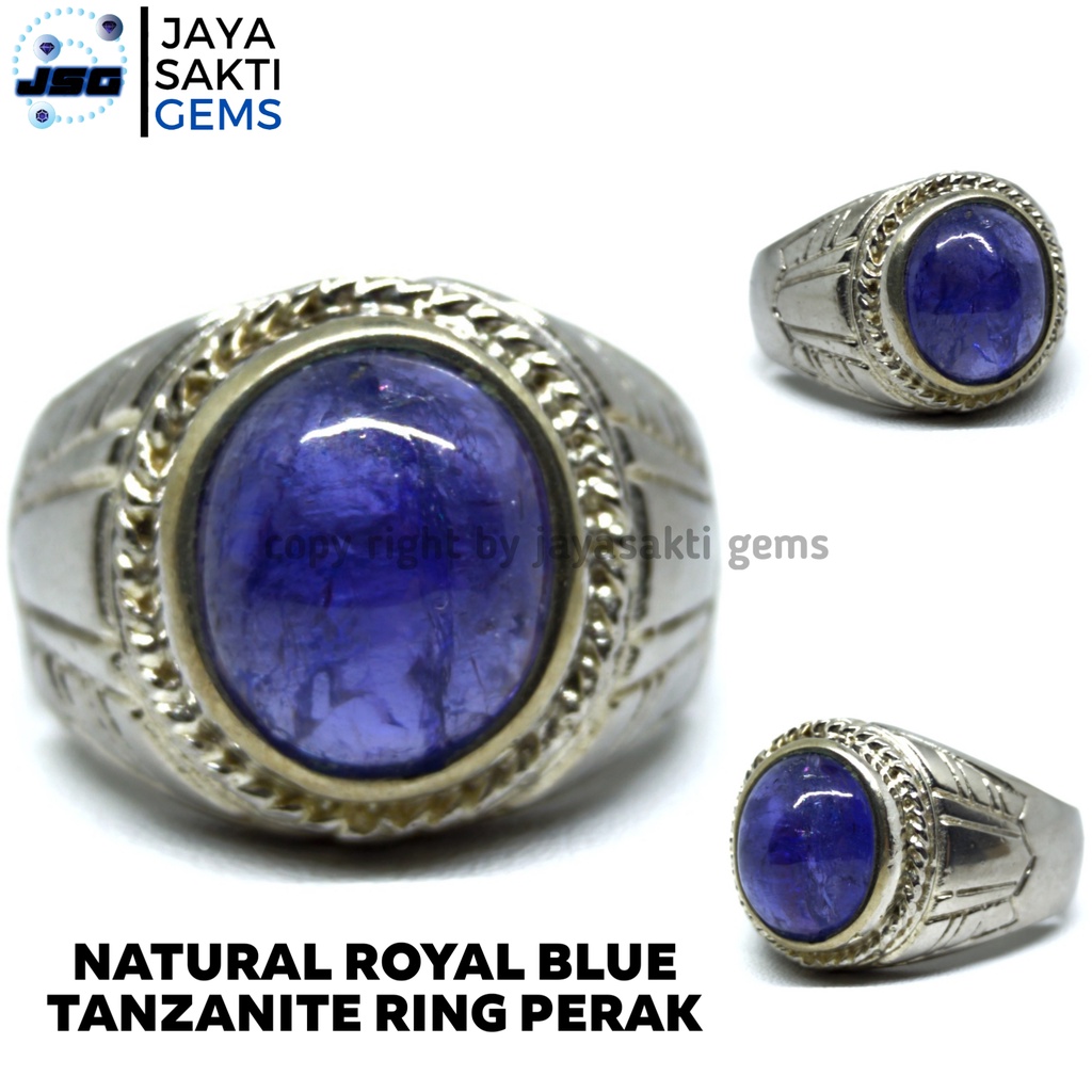 Natural Royal Blue Tanzanite Ring Perak JSB 02