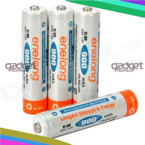 Baterai Cas AAA 4 PCS - Batrei Cas Casan  Ni-Mh AAA 900mAh 4 PCS - Original Enelong