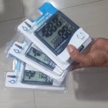 Digital HTC-1 Hygrometer/Termometer/pengatur suhu ruangan PLUS fitur jam alarm, kalender dan clock